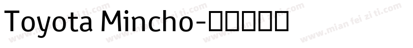 Toyota Mincho字体转换